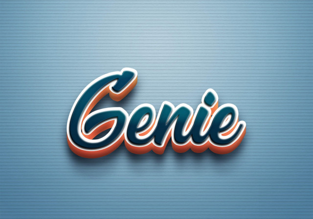 Free photo of Cursive Name DP: Genie
