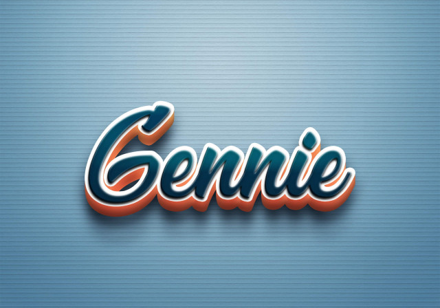 Free photo of Cursive Name DP: Gennie