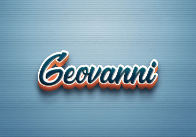 Free photo of Cursive Name DP: Geovanni