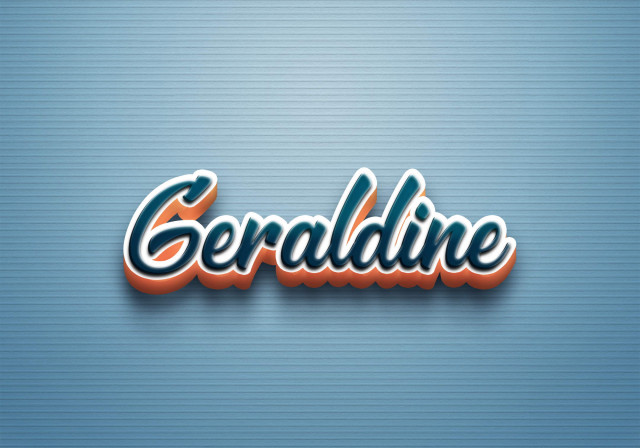 Free photo of Cursive Name DP: Geraldine
