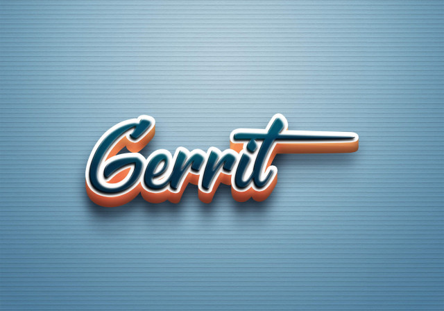 Free photo of Cursive Name DP: Gerrit