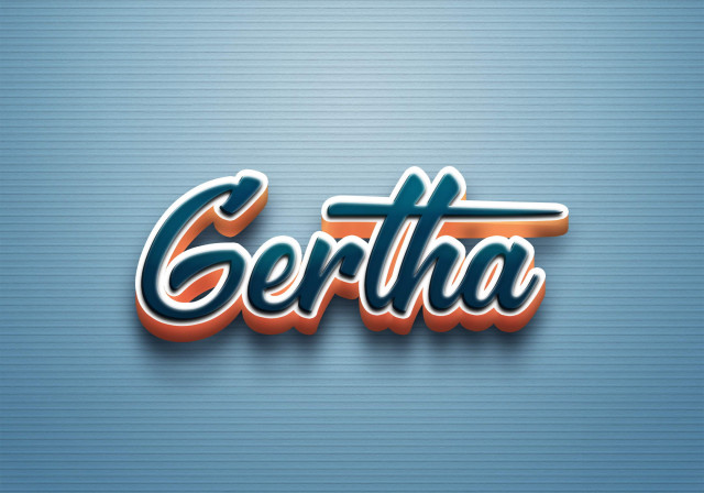 Free photo of Cursive Name DP: Gertha