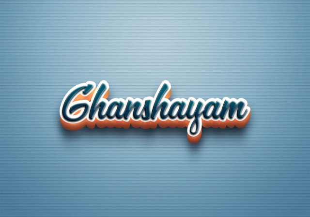 Free photo of Cursive Name DP: Ghanshayam