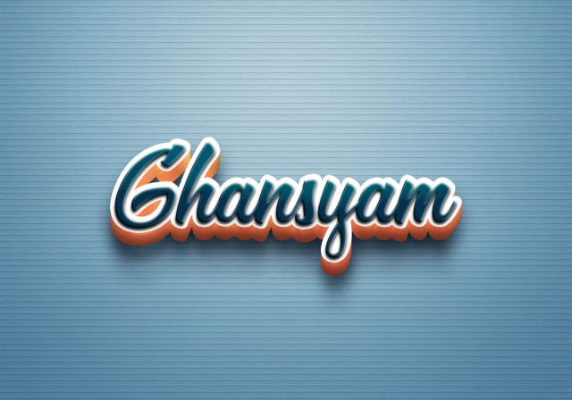 Free photo of Cursive Name DP: Ghansyam