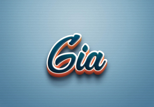 Free photo of Cursive Name DP: Gia