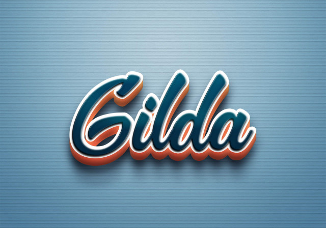 Free photo of Cursive Name DP: Gilda