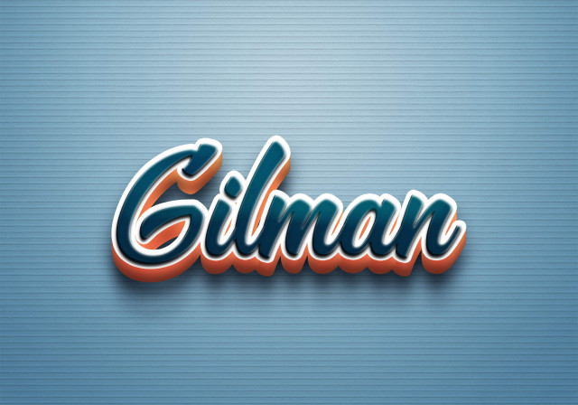 Free photo of Cursive Name DP: Gilman