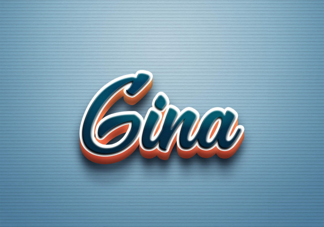 Free photo of Cursive Name DP: Gina