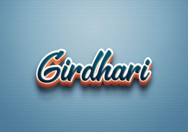 Free photo of Cursive Name DP: Girdhari