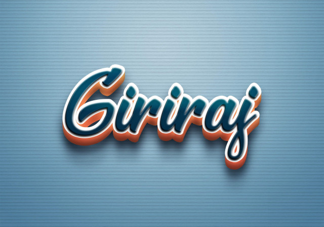 Free photo of Cursive Name DP: Giriraj