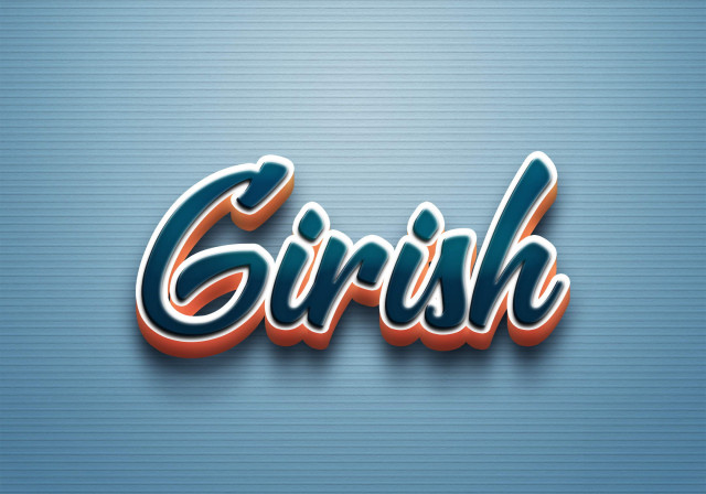Free photo of Cursive Name DP: Girish