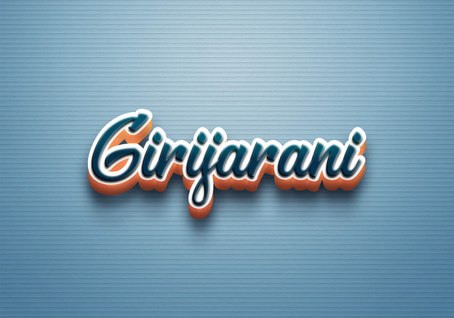 Free photo of Cursive Name DP: Girijarani