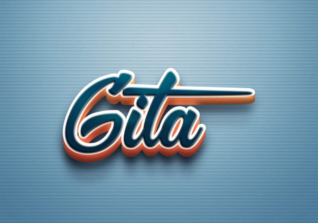 Free photo of Cursive Name DP: Gita