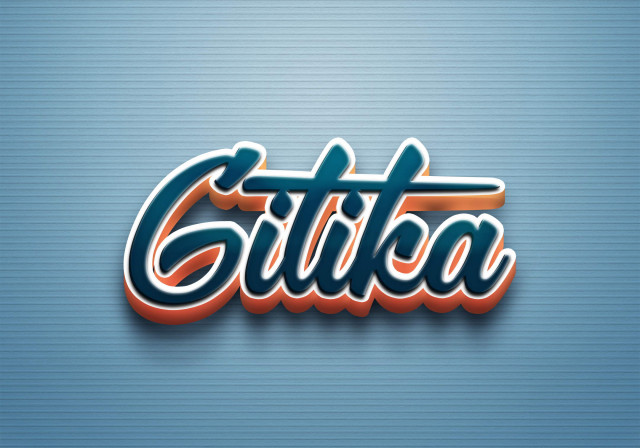 Free photo of Cursive Name DP: Gitika