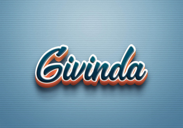 Free photo of Cursive Name DP: Givinda