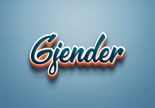 Free photo of Cursive Name DP: Gjender