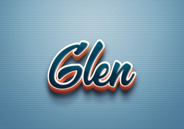 Free photo of Cursive Name DP: Glen