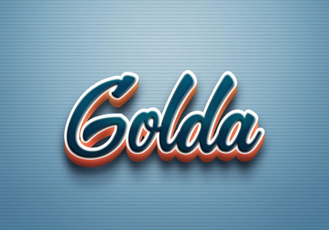 Free photo of Cursive Name DP: Golda