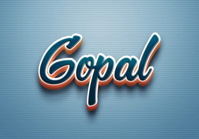 Free photo of Cursive Name DP: Gopal