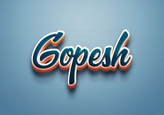 Free photo of Cursive Name DP: Gopesh