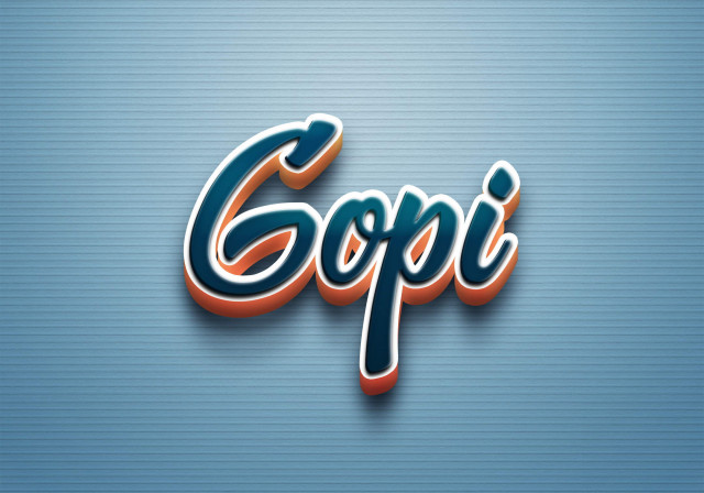 Free photo of Cursive Name DP: Gopi