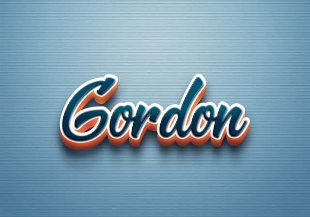 Free photo of Cursive Name DP: Gordon