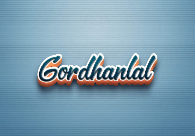 Free photo of Cursive Name DP: Gordhanlal