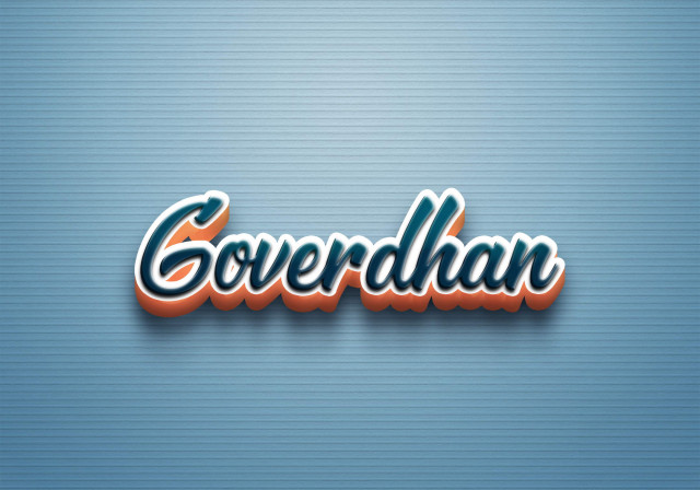 Free photo of Cursive Name DP: Goverdhan