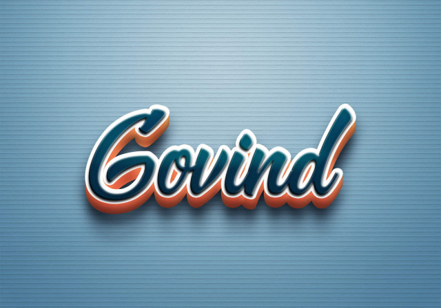 Free photo of Cursive Name DP: Govind