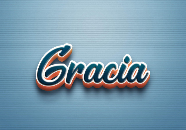 Free photo of Cursive Name DP: Gracia