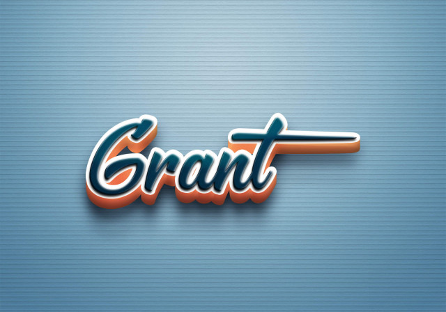 Free photo of Cursive Name DP: Grant