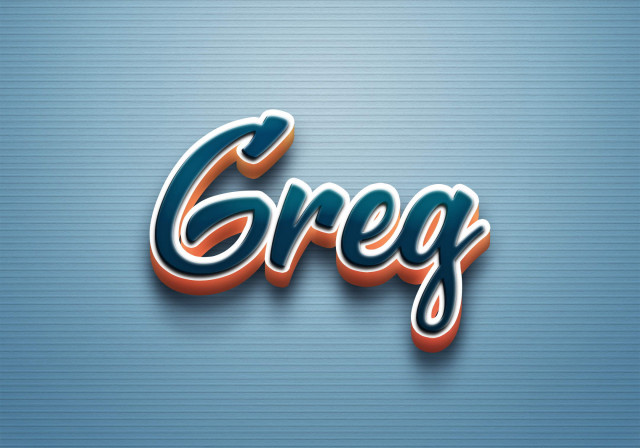 Free photo of Cursive Name DP: Greg