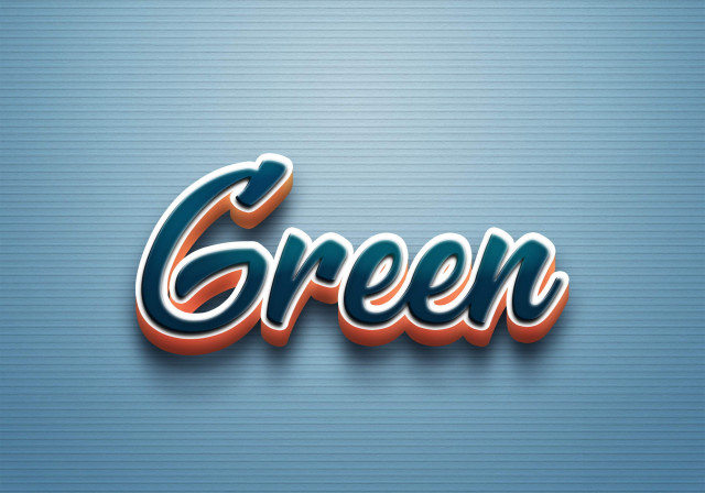 Free photo of Cursive Name DP: Green