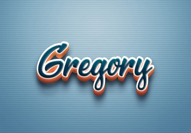 Free photo of Cursive Name DP: Gregory