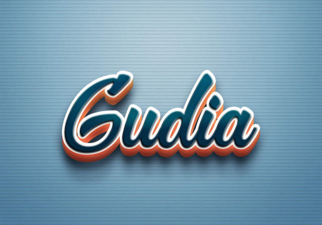 Free photo of Cursive Name DP: Gudia