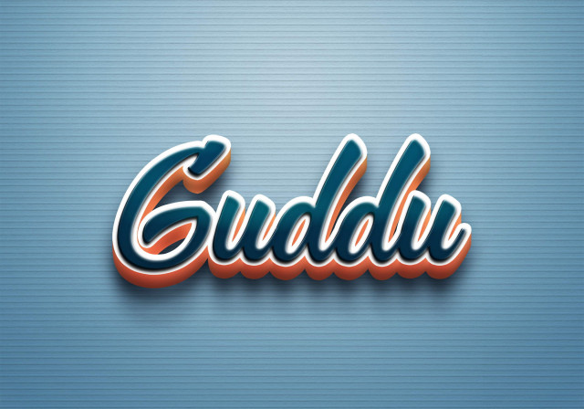 Free photo of Cursive Name DP: Guddu