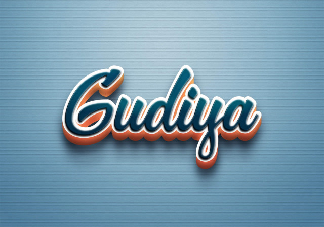 Free photo of Cursive Name DP: Gudiya