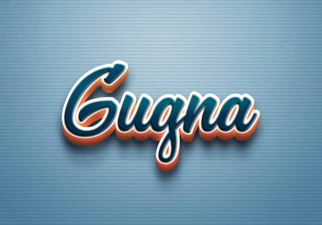 Free photo of Cursive Name DP: Gugna