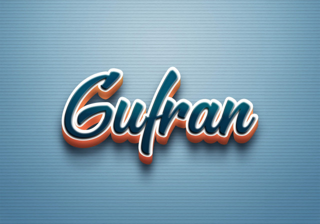 Free photo of Cursive Name DP: Gufran