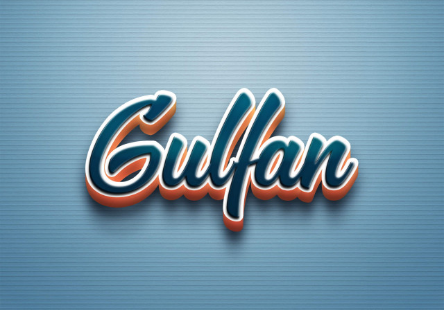 Free photo of Cursive Name DP: Gulfan
