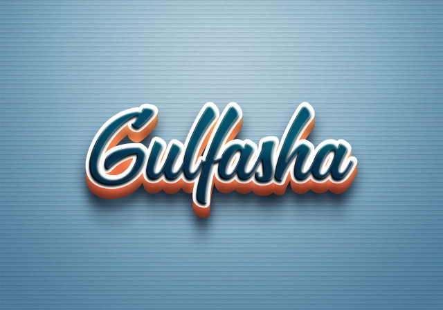 Free photo of Cursive Name DP: Gulfasha