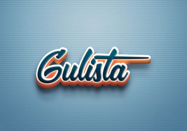 Free photo of Cursive Name DP: Gulista
