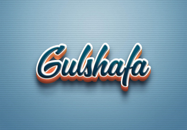 Free photo of Cursive Name DP: Gulshafa