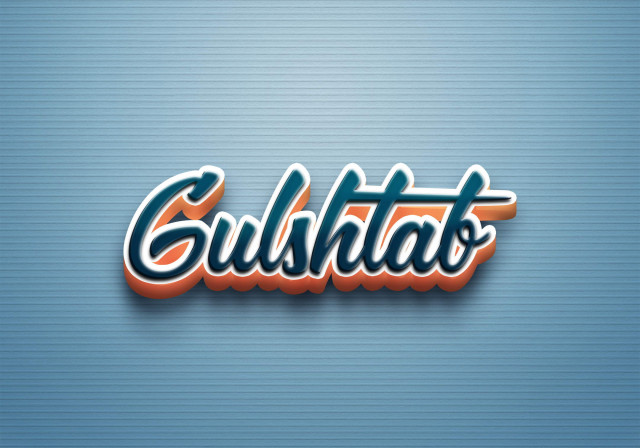 Free photo of Cursive Name DP: Gulshtab