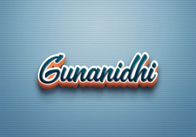 Free photo of Cursive Name DP: Gunanidhi