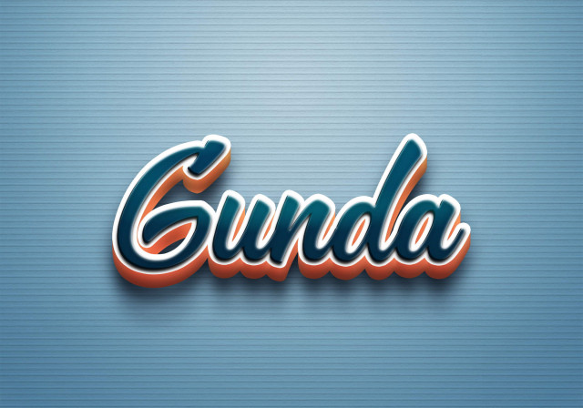 Free photo of Cursive Name DP: Gunda