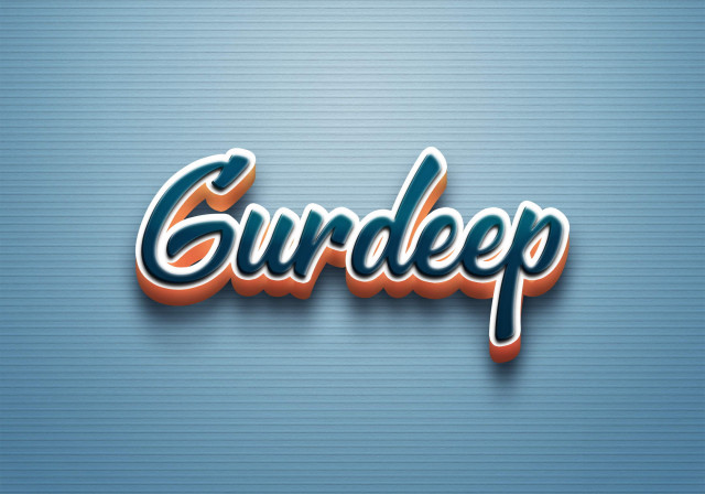 Free photo of Cursive Name DP: Gurdeep