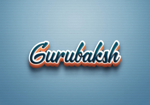 Free photo of Cursive Name DP: Gurubaksh