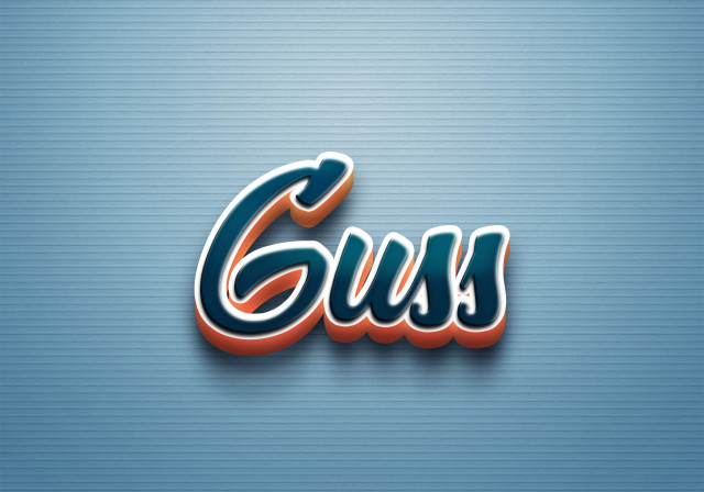 Free photo of Cursive Name DP: Guss