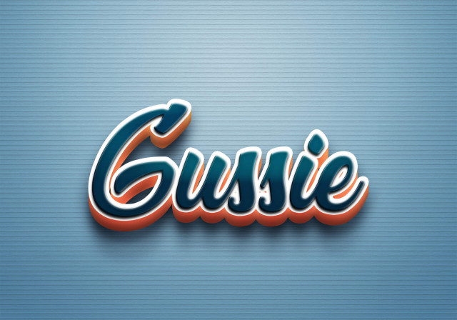 Free photo of Cursive Name DP: Gussie